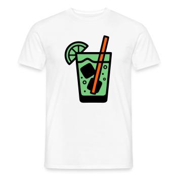 Cocktail Glass Summer Drink Vacances de garçon pour filles - T-shirt homme - blanc - Devant - AI Model Male 178 dark (178cm)