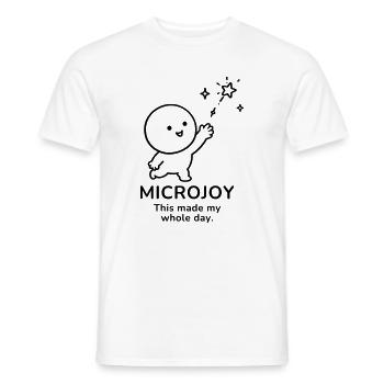 Microjoy – This Made My Whole Day | Happy Mood - Männer T-Shirt - Weiß - Vorne - AI Model Male 178 dark (178cm)