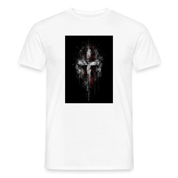 Cross Splash Grunge - Men's T-Shirt - white - Front - AI Model Male 178 dark (178cm)