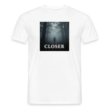 Closer by Mark Noone - Men's T-Shirt - white - Front - AI Model Male 178 dark (178cm)