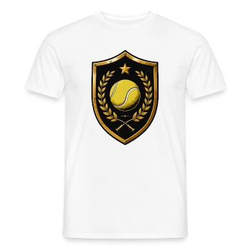 Couronne de bouclier de tennis - T-shirt homme - blanc - Devant - AI Model Male 178 dark (178cm)
