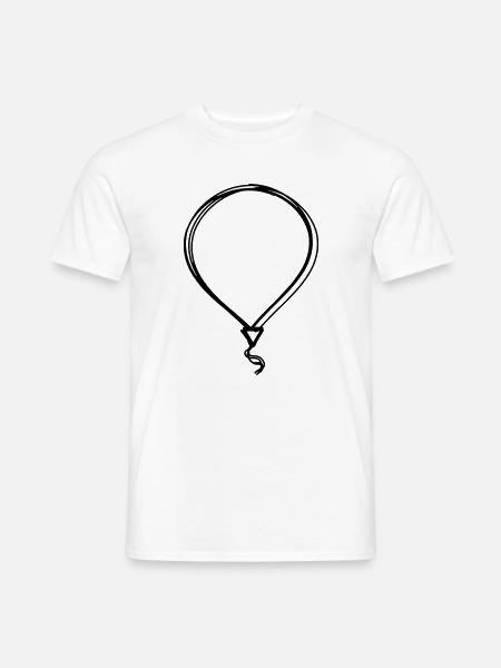 Luftballon handgezeichnet - Männer T-Shirt - Weiß
