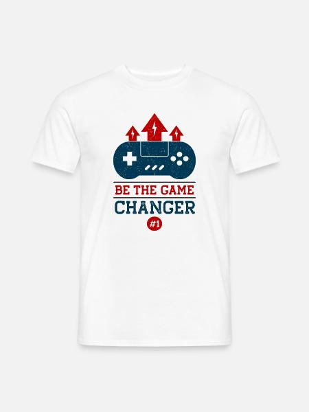 Sei der Game Changer Controller Tee - Männer T-Shirt - Weiß