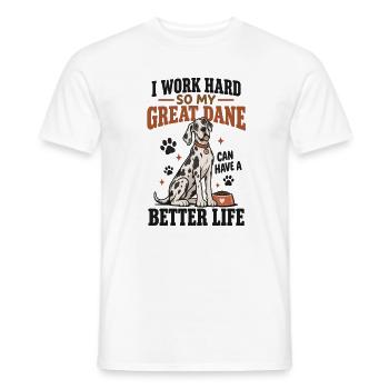 Dogge-Mama Hundeliebhaber Hunde Kunst von Haustiereltern - Männer T-Shirt - Weiß - Vorne - AI Model Male 178 dark (178cm)