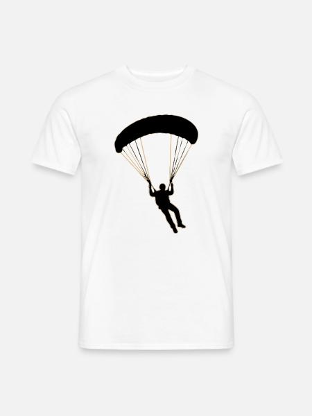 Paragleiter Silhouette - Männer T-Shirt - Weiß