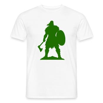 Wikinger Krieger Silhouette - Männer T-Shirt - Weiß - Vorne - AI Model Male 178 dark (178cm)