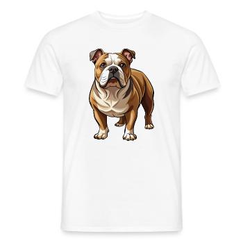 Bulldog-Hund-Stand - Männer T-Shirt - Weiß - Vorne - AI Model Male 178 dark (178cm)