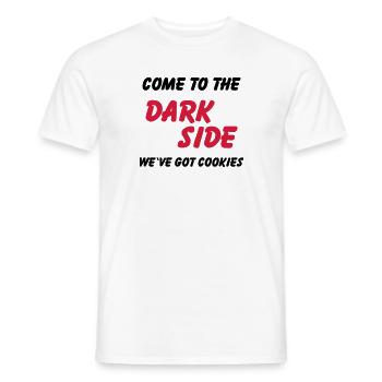 Come to the dark side...we've got cookies - T-shirt homme - blanc - Devant - AI Model Male 178 dark (178cm)