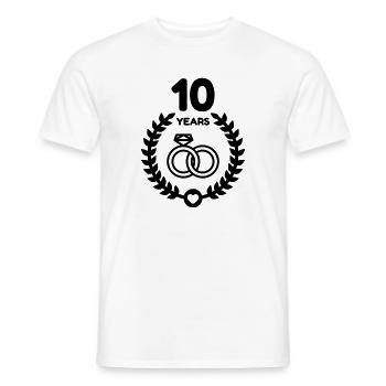 10 - Birthday Wedding - Marriage - Love - Wife - Men's T-Shirt - white - Front - AI Model Male 178 dark (178cm)