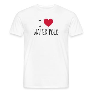 Water Polo / Waterpolo / Water-Polo / Wasserball - Men's T-Shirt - white - Front - AI Model Male 178 dark (178cm)