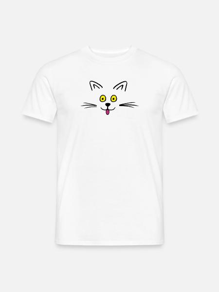 Funny cute cat - Men's T-Shirt - white
