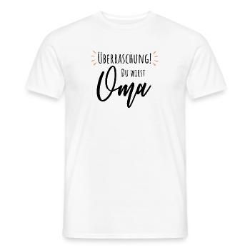 Überraschung! Du wirst Oma. - Männer T-Shirt - Weiß - Vorne - AI Model Male 178 dark (178cm)