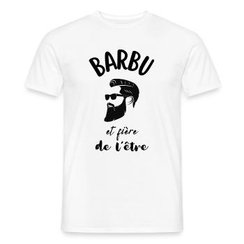 Barbu t-shirt cadeau homme humour - T-shirt homme - blanc - Devant - AI Model Male 178 dark (178cm)