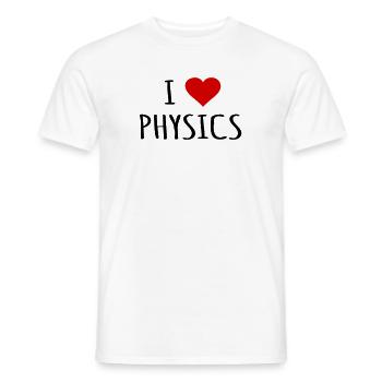 I Love Physique Physique Professeur de physique Idée de cadeau - T-shirt homme - blanc - Devant - AI Model Male 178 dark (178cm)