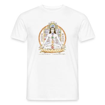 Yoga Chakra Kundalini Ashtanga - T-shirt homme - blanc - Devant - AI Model Male 178 dark (178cm)