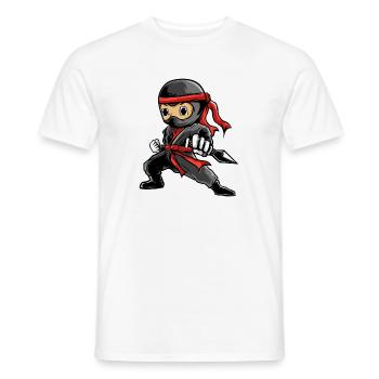 Ninja - Men's T-Shirt - white - Front - AI Model Male 178 dark (178cm)