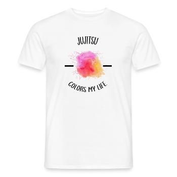 Tee shirt femme jiu jitsu - T-shirt homme - blanc - Devant - AI Model Male 178 dark (178cm)
