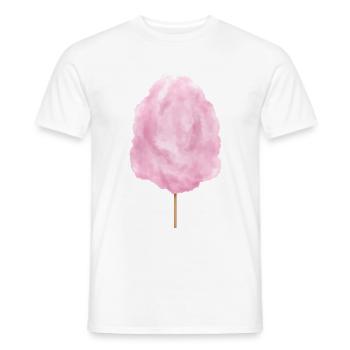 Barbe à papa rose sur l’agitation - T-shirt homme - blanc - Devant - AI Model Male 178 dark (178cm)