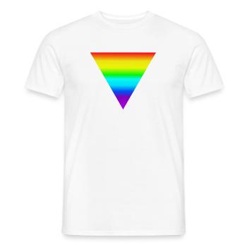 Regenbogen Dreieck - Männer T-Shirt - Weiß - Vorne - AI Model Male 178 dark (178cm)