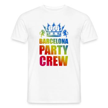 Dicton de l’équipe de la fête de Barcelone - T-shirt homme - blanc - Devant - AI Model Male 178 dark (178cm)