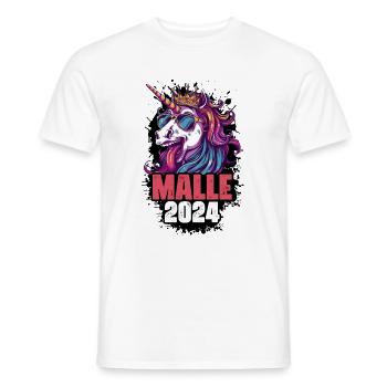 Malle 2024 Einhorn - Männer T-Shirt - Weiß - Vorne - AI Model Male 178 dark (178cm)