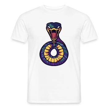 Serpent Cobra Halloween Bande Dessinée - T-shirt homme - blanc - Devant - AI Model Male 178 dark (178cm)