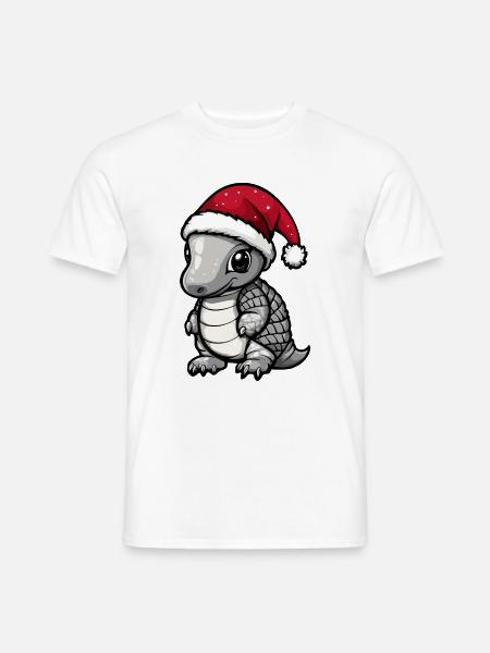 Tatou, Noël, Mignon - T-shirt homme - blanc