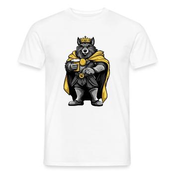 Bière Wolf Drôle - T-shirt homme - blanc - Devant - AI Model Male 178 dark (178cm)