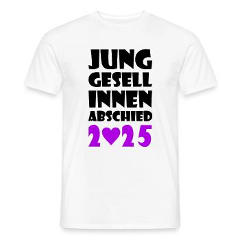 Junggesellinnen Abschied Herz 2025 - Männer T-Shirt - Weiß - Vorne - AI Model Male 178 dark (178cm)