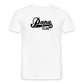 Papa No1 CLUB - Männer T-Shirt - Weiß - Vorne - AI Model Male 178 dark (178cm)