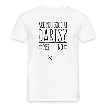 Êtes-vous bon aux fléchettes? Dictons de fléchettes de changement de couleur - T-shirt homme - blanc - Devant - AI Model Male 178 dark (178cm)