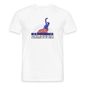 Kambodscha Tempel Khmer Vintage Palmen I Geschenk - Männer T-Shirt - Weiß - Vorne - AI Model Male 178 dark (178cm)
