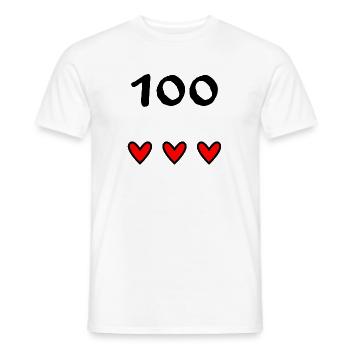 100 JAHRE. 100-jähriges JUBILÄUM. JUBILÄUM 100 JAHRE. - Männer T-Shirt - Weiß - Vorne - AI Model Male 178 dark (178cm)