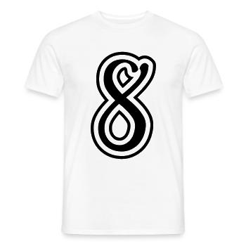 8 Numéro de numéro - T-shirt homme - blanc - Devant - AI Model Male 178 dark (178cm)