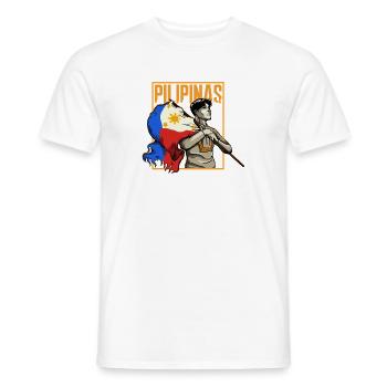 Philippines drapeau philippin fierté je cadeau - T-shirt homme - blanc - Devant - AI Model Male 178 dark (178cm)
