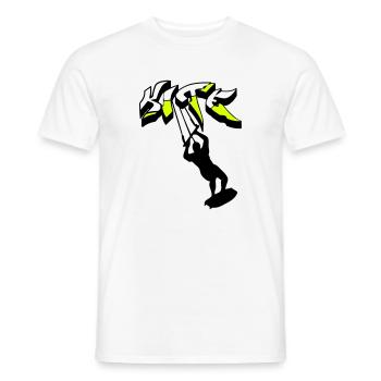 kitesurf, kitesurfeur, kitesurf, kitesurf - T-shirt homme - blanc - Devant - AI Model Male 178 dark (178cm)