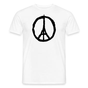 Pray for Paris - Men's T-Shirt - white - Front - AI Model Male 178 dark (178cm)