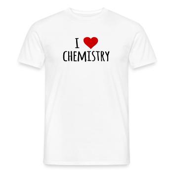J’aime la chimie Chimiste Professeur de chimie Cadeau - T-shirt homme - blanc - Devant - AI Model Male 178 dark (178cm)