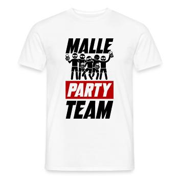 Malle Party Team - Männer T-Shirt - Weiß - Vorne - AI Model Male 178 dark (178cm)