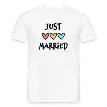 GERADE VERHEIRATET. ES LEBE DIE MARYS. JUNGGESELLINNENABSCHIED - Männer T-Shirt - Weiß - Vorne - AI Model Male 178 dark (178cm)