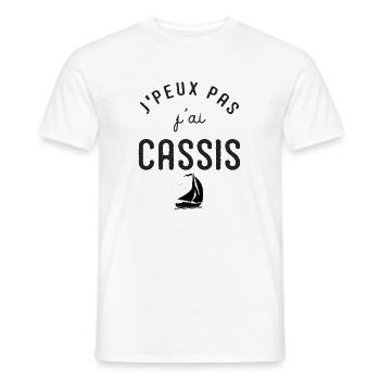 Cassis Je peux pas j ai Cassis bateau voilier - T-shirt homme - blanc - Devant - AI Model Male 178 dark (178cm)