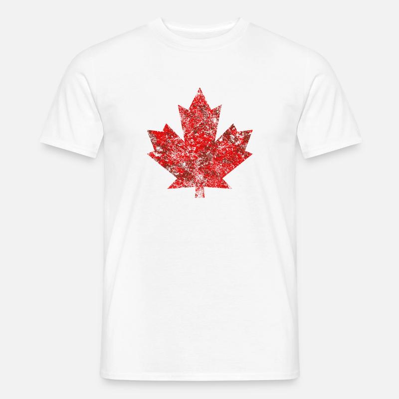 Canada Maple Leaf Maple Leaf Canada America Grunge - Men’s T-shirt - white