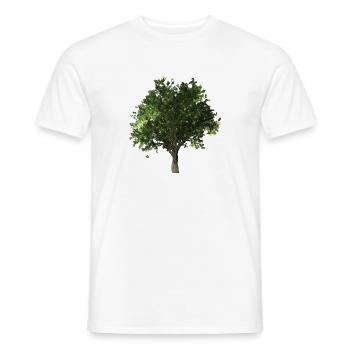 forest woods woodland wald tree baumstamm175 - Männer T-Shirt - Weiß - Vorne - AI Model Male 178 dark (178cm)