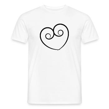 HERZ. HERZ. HEILIGER VALENTINSTAG. LIEBE. LIEBE. HERZ - Männer T-Shirt - Weiß - Vorne - AI Model Male 178 dark (178cm)