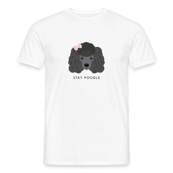 Schwarzer Pudel - Männer T-Shirt - Weiß - Vorne - AI Model Male 178 dark (178cm)