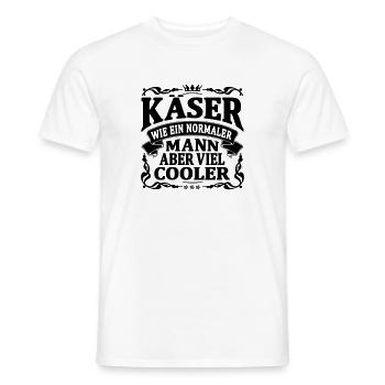 käser aber viel cooler - Männer T-Shirt - Weiß - Vorne - AI Model Male 178 dark (178cm)