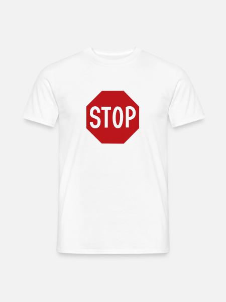 ZATRZYMAJ STOP ZATRZYMUJ autostradę kierowcy - Mænd T-shirt - hvid
