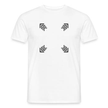 Square of several corners - Men's T-Shirt - white - Front - AI Model Male 178 dark (178cm)