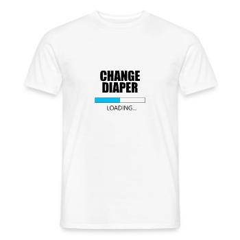 Change Diaper Loading - Men's T-Shirt - white - Front - AI Model Male 178 dark (178cm)