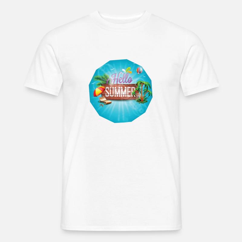 Paradise Sommer Design Geschenk - Männer T-Shirt - Weiß